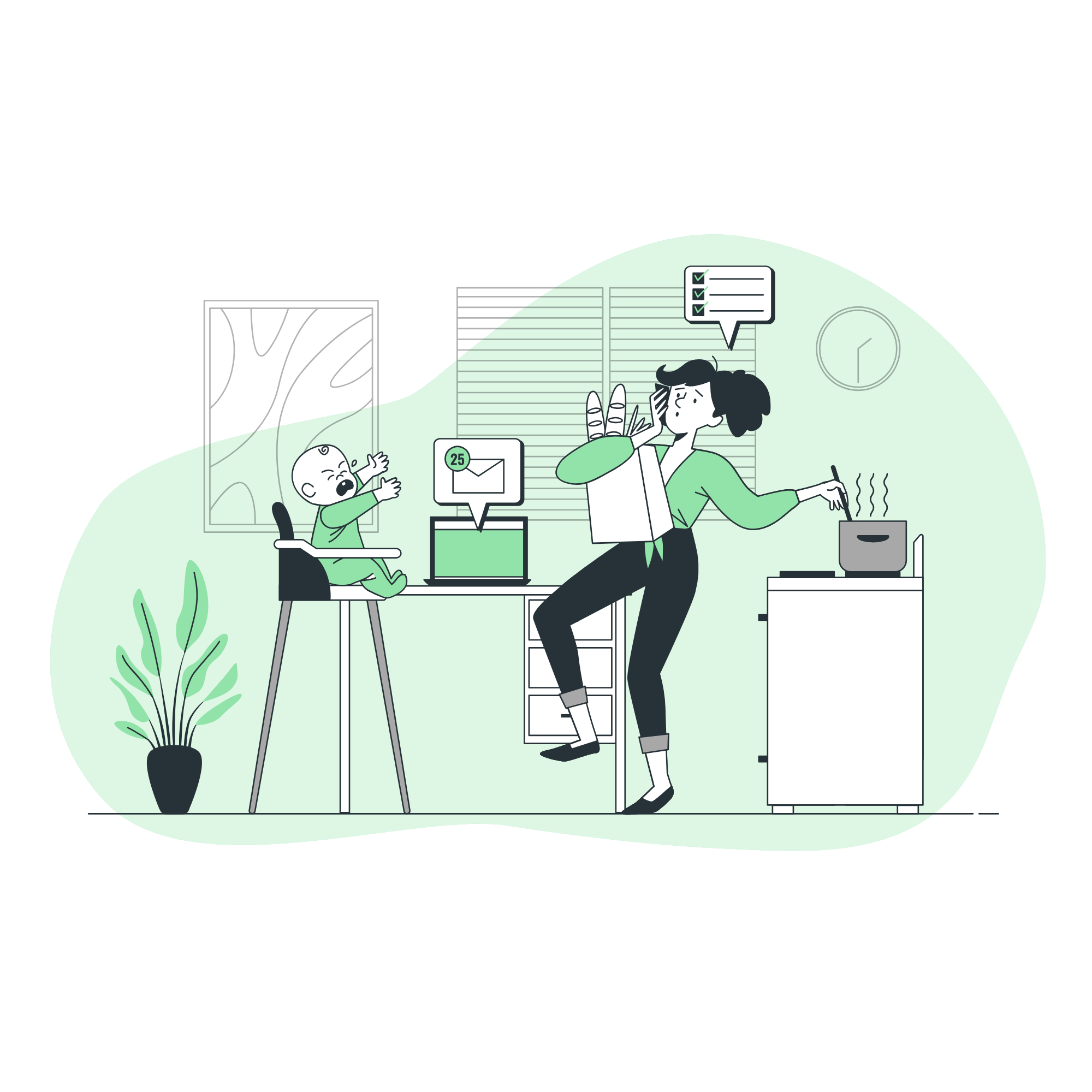 在宅ワークのイメージイラスト